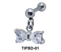 Bow Shaped Upper Ear Dangling Charms TIPBD-01 