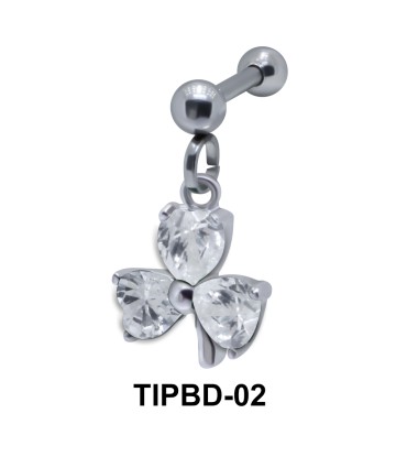 Crystal Stone Dangling Upper Ear Piercing TIPBD-02