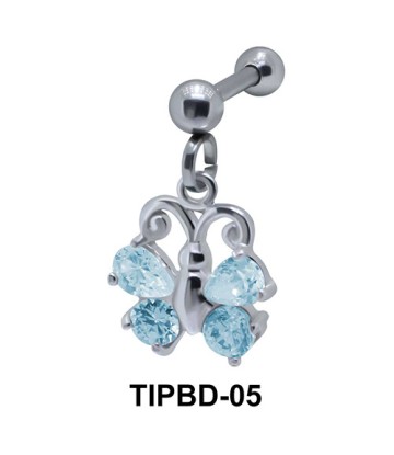 Butterfly Shaped Upper Ear Dangling Charms TIPBD-05 