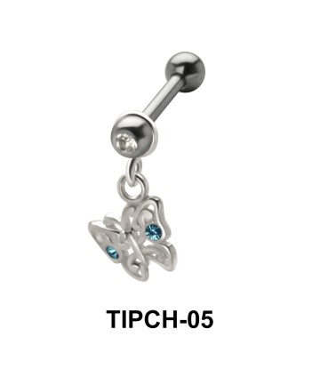 Stone Set Butterfly Upper Ear Charms TIPCH-05