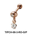 Heart Stone Design Upper Ear Charms TIPCH-08-3