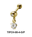 Heart Stone Dangling Upper Ear Charms TIPCH-08-4