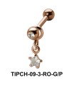 Star Stone Dangling Upper Ear Charms TIPCH-09-3