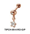 Star Stone Dangling Upper Ear Charms TIPCH-09-4