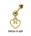 Heart Shaped Dangling Upper Ear Charms TIPCH-11
