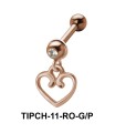 Heart Shaped Dangling Upper Ear Charms TIPCH-11