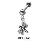 Stone Set Butterfly Shaped Upper ear Charms TIPCH-20