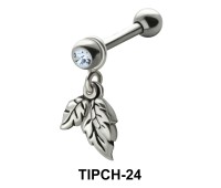 Stone Set Leaves Shaped Upper Ear Charms TIPCH-24