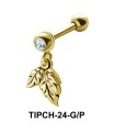Stone Set Leaves Shaped Upper Ear Charms TIPCH-24