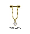 Colorless Stone Dangling Upper Ear Piercing TIPCN-07s