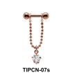 Colorless Stone Dangling Upper Ear Piercing TIPCN-07s