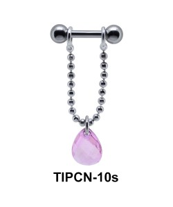 Pear Shaped Pink Stone Upper Ear Piercing TIPCN-10s