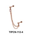 Star Stone Set Upper Ear Piercing Chain TIPCN-112-4