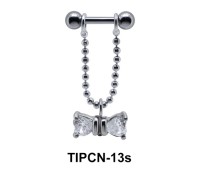 Bow Stone Dangling Upper Ear Piercing Chain TIPCN-13s