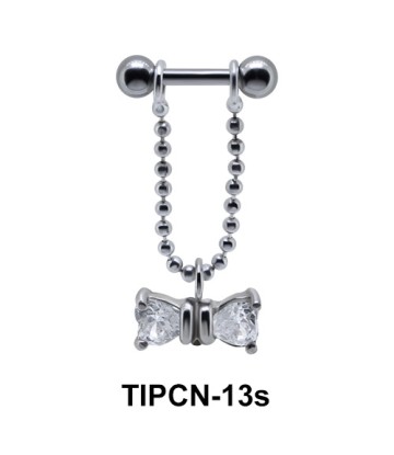 Bow Stone Dangling Upper Ear Piercing Chain TIPCN-13s