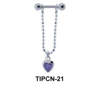 Heart Stone Dangling Helix Chain TIPCN-21