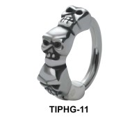Skull Shaped Upper Ear Design Rings TIPHG-11