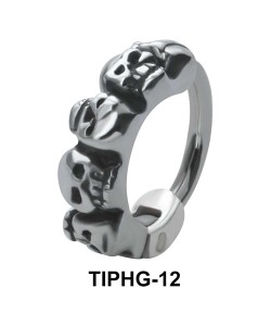 Skull Shaped Upper Ear Design Rings TIPHG-12