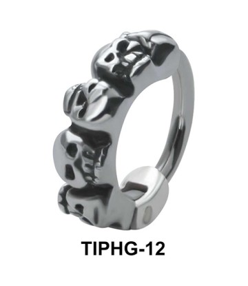 Skull Shaped Upper Ear Design Rings TIPHG-12