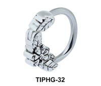 Leafy Design Upper Ear Piercing Ring TIPHG-32
