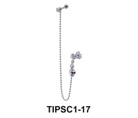 Skull on Ear Chain Piercing TIPSC1-17