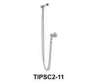 Ear Chain Piercing with Stone TIPSC2-11