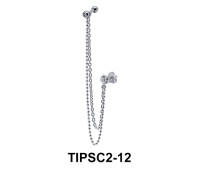 Ear Piercing with Stud Chains TIPSC2-12