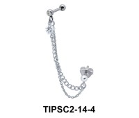 Stone Set Ear Chain Piercing TIPSC2-14-4