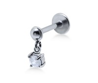 Round CZ External Dangling Ear Piercing GBLS-06