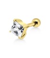 Square Stone Helix Ear Piercing TIP-153