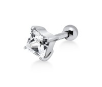 Square Stone Helix Ear Piercing TIP-153
