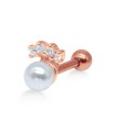 Pearl with Stones Helix Ear Piercing TIP-2395
