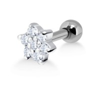 Beautiful Flower Helix Ear Piercing TIP-2412b