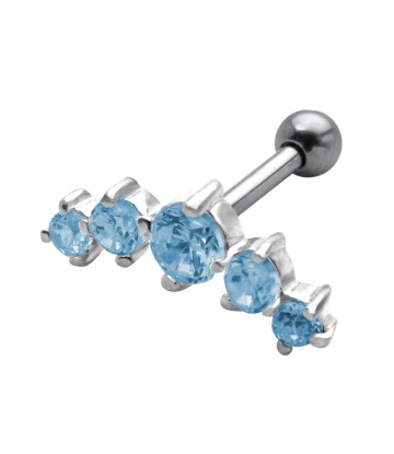 Aquamarine Stones Helix Ear Piercing TIP-252-AQ