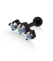 Aurora Triple Stones Helix Ear Piercing TIP-252s-AB