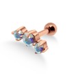 Aurora Triple Stones Helix Ear Piercing TIP-252s-AB