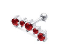 Light Siam Stones Helix Ear Piercing TIP-253-L.SI