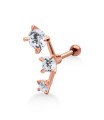 Pink Stones Helix Ear Piercing TIP-254