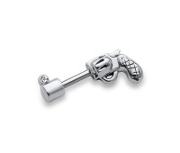 Stone Set Pistol Helix Piercing TIP-307