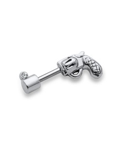 Stone Set Pistol Helix Piercing TIP-307