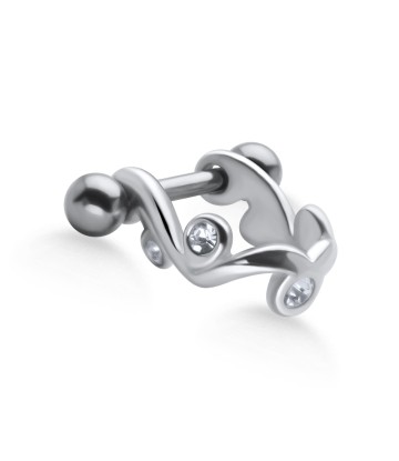 Stone Set Dangler Upper Ear Cartilage Mini Shields TIP-355