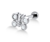 Stone Set Butterfly Shaped Helix Piercing TIP-362
