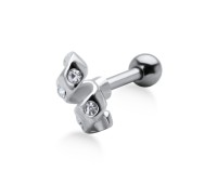 Stone Set W Helix Ear Piercing  TIP-471