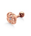 Stone Set Elaborate Design Ear Piercing TIP-475