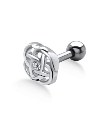 Stone Set Elaborate Design Ear Piercing TIP-475