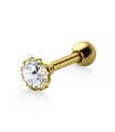 Prong Set Round Stone Helix Piercing TIP-610