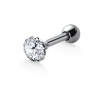 Prong Set Round Stone Helix Piercing TIP-610