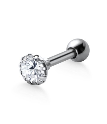 Prong Set Round Stone Helix Piercing TIP-610