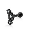Stone Set Flowers Shaped Helix Piercing TIP-674
