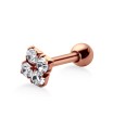Stone Set Flower Shaped Helix Piercing TIP-682m